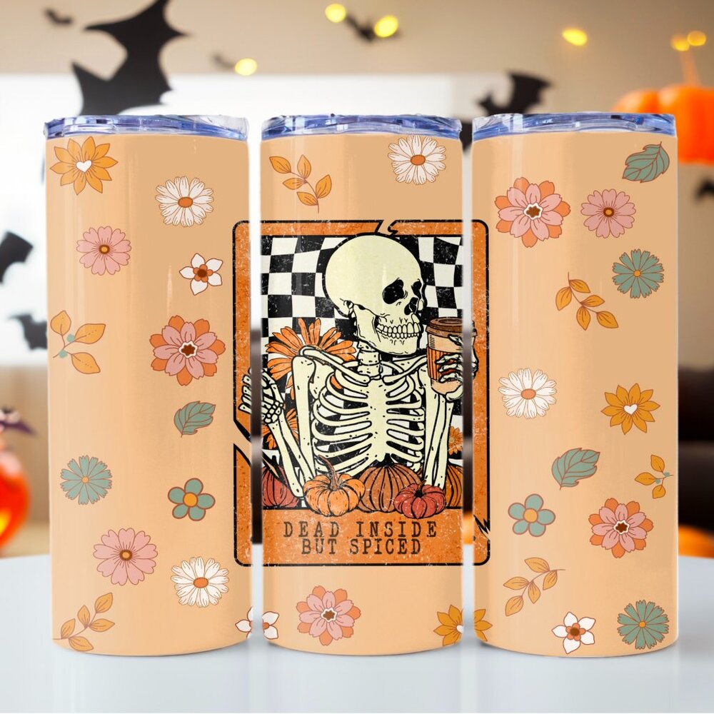 Dead Inside but Spiced Metal Insulated Tumbler